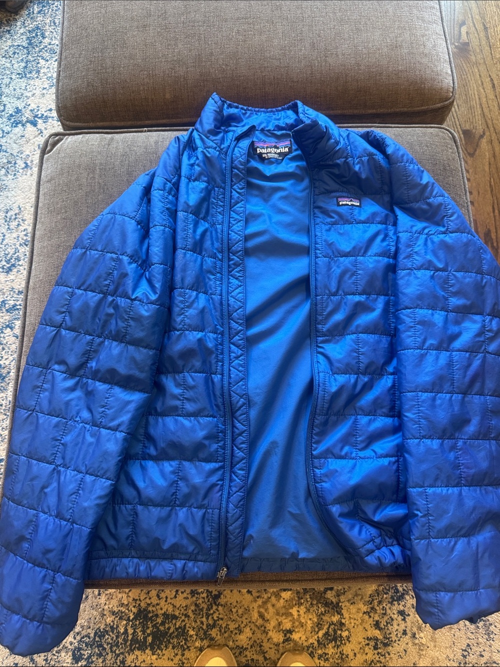 Patagonia Kids Royal Blue Quilted Packable Puffer Jacket (Boy XXL) (Size 16)